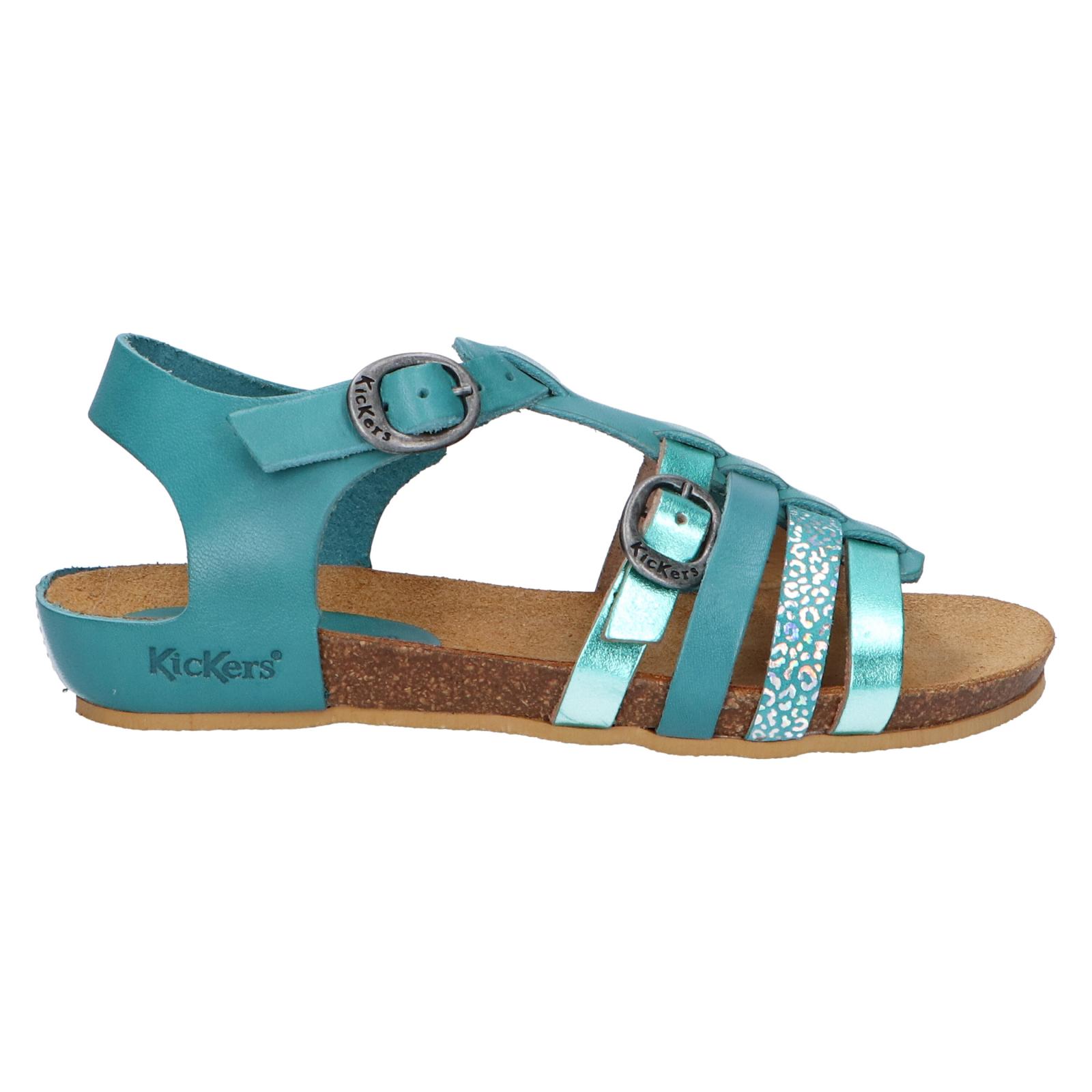 KICKERS 784650-30 BOBBAN 223 TURQUOISE METALLISE Sandals for Women and Girls