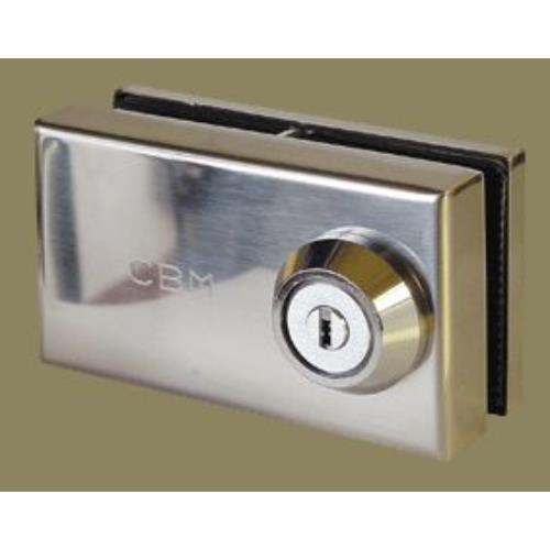 Cerradura CBM para cristal 1/2 a latonado URA 01-T