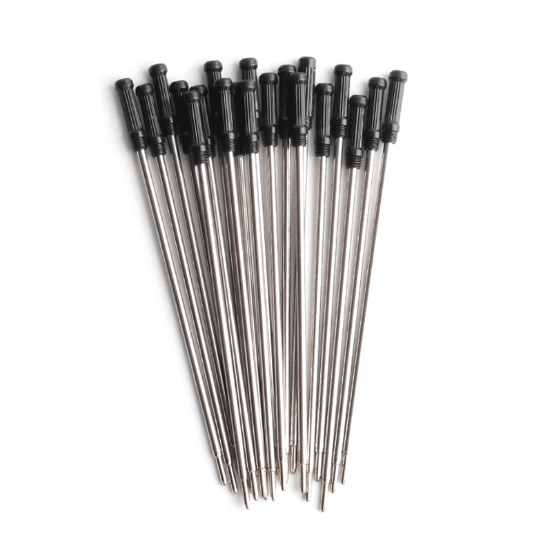 TK Refil De Bolígrafo Metálico GENKKY 0.7mm Tinta Negra Azul Roja Longitud 11.6mm Para Escuela Y Oficina Recambio Para Bolígrafos