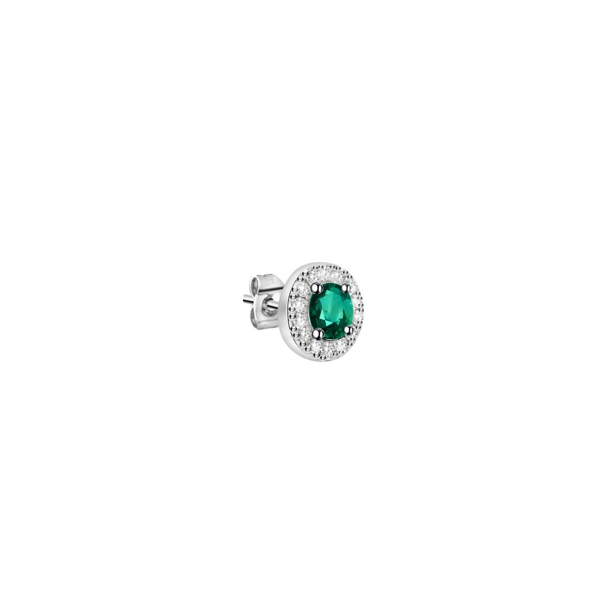 La Petite Story Pendientes Mujer Stud Earrings Ss Emerald Stone De Latón  Lps02arq14