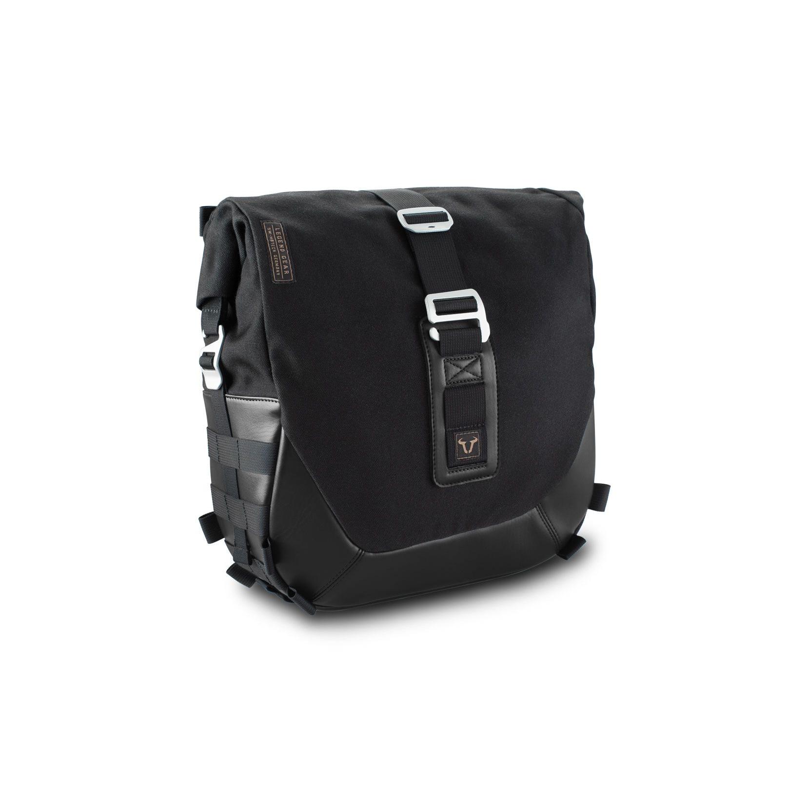 SW-MOTECH - Bolsa lateral LEGEND GEAR LC2 BLACK EDITION 13,5L para motocicleta, resistente y de fácil instalación, ideal para almacenamiento exterior en viajes largos y uso diario