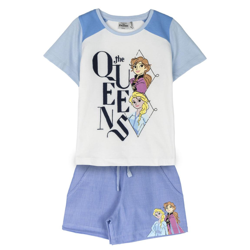Disney Frozen Cerdá Pijama Manga Corta The Queens Azul Claro Niña 76754