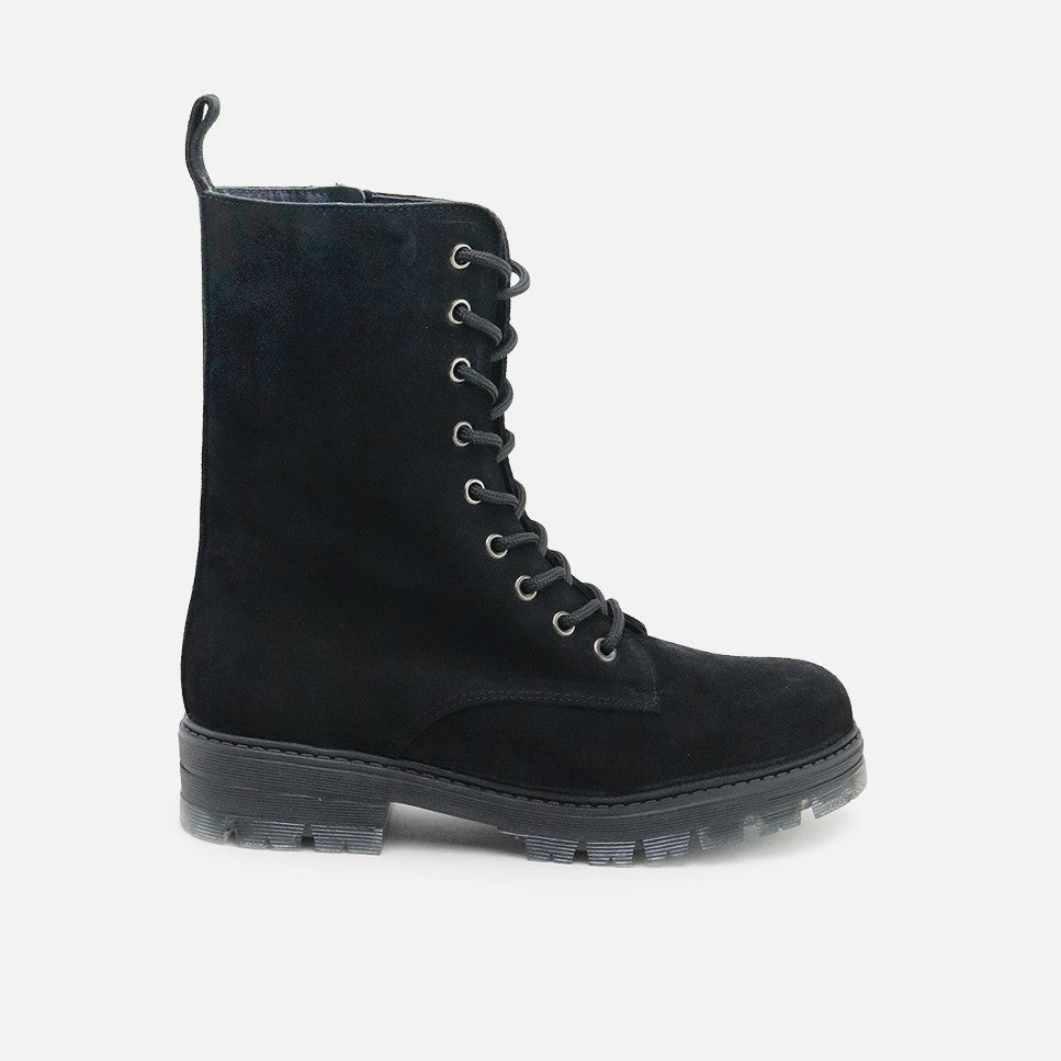 Botas Cordones Serraje Negro Sibaritas | Eli 1957