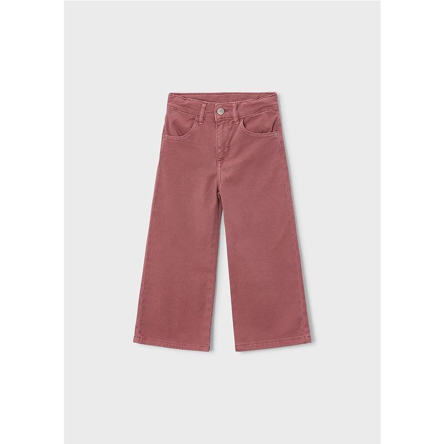 Mayoral - Pantalón sarga para niña corte recto estilo clásico color camel tejido resistente