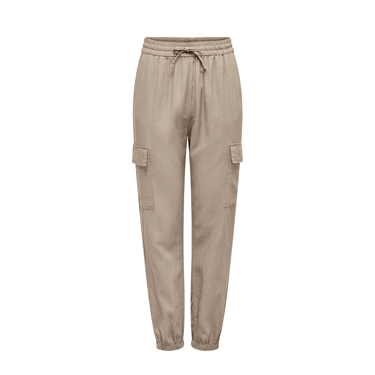 Only Pantalón de mujer de lino tipo cargo 15310987-ONLCARO-OXFORD TAN , para Mujer