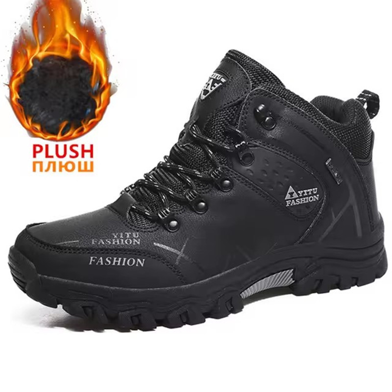 TK Botas De Nieve Para Hombre Invierno Impermeables De Cuero Suela De Goma Talla 39-47 Botines De Trabajo Calientes Para Senderismo