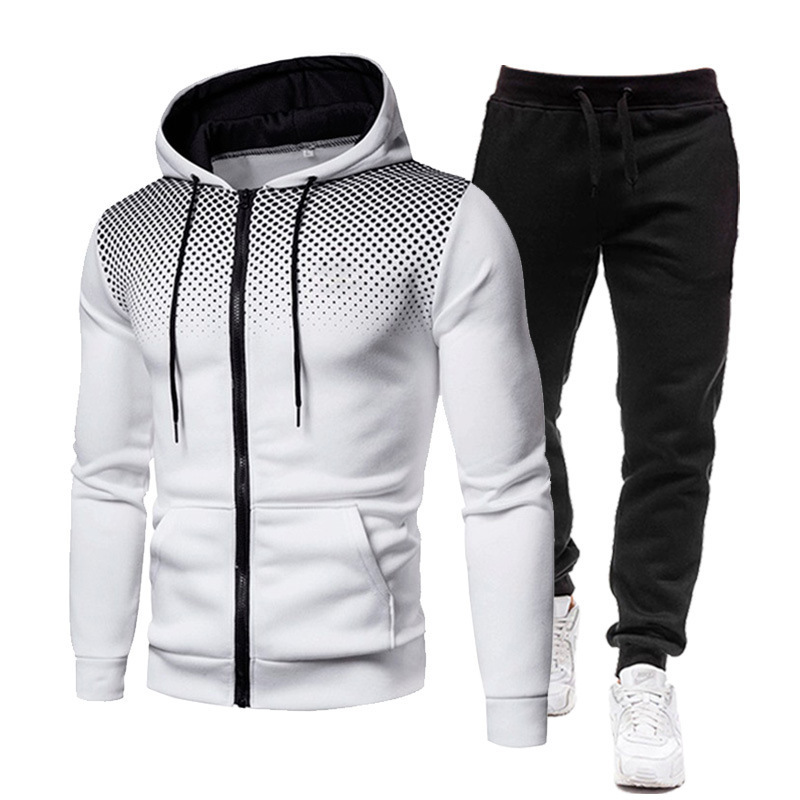 TK Pantalones de manga larga de otoño e invierno, chaqueta de otoño e invierno, traje con capucha de moda informal para hombre