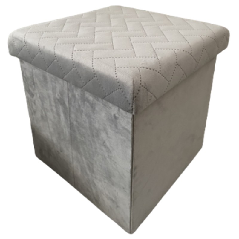 Maxia Market Puf Taburete de Almacenamiento Plegable Asiento de Almacenaje Cubo Otomano Reposapié