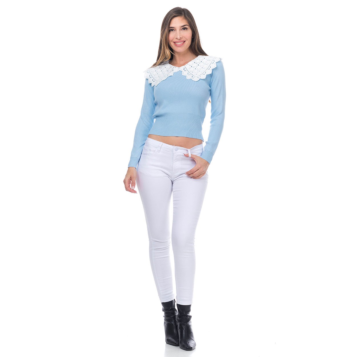 Jersey mujer elegante con diseño en el cuello – varias opciones de color – WA Wild Animal – talla única