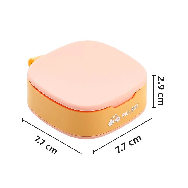 TK Caja De Medicamentos Portátil Mini Para Viajes Organizador De Vitamínicos Y Aceites De Pescado Con 4 Celdas Material PP