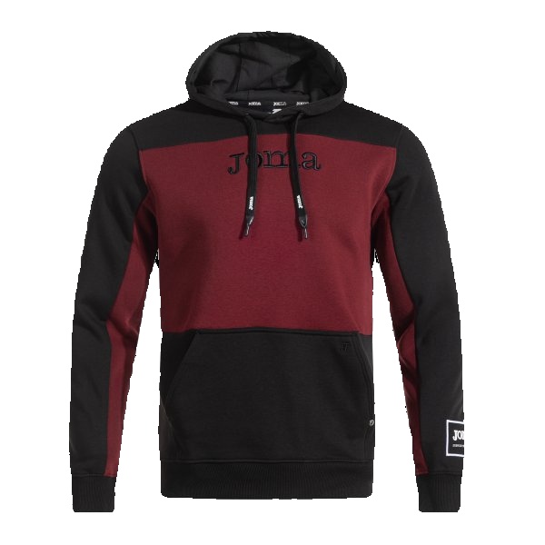 Joma - Sudadera con capucha Urban para hombre de algodón y poliéster con bolsillo canguro y logo bordado 3D