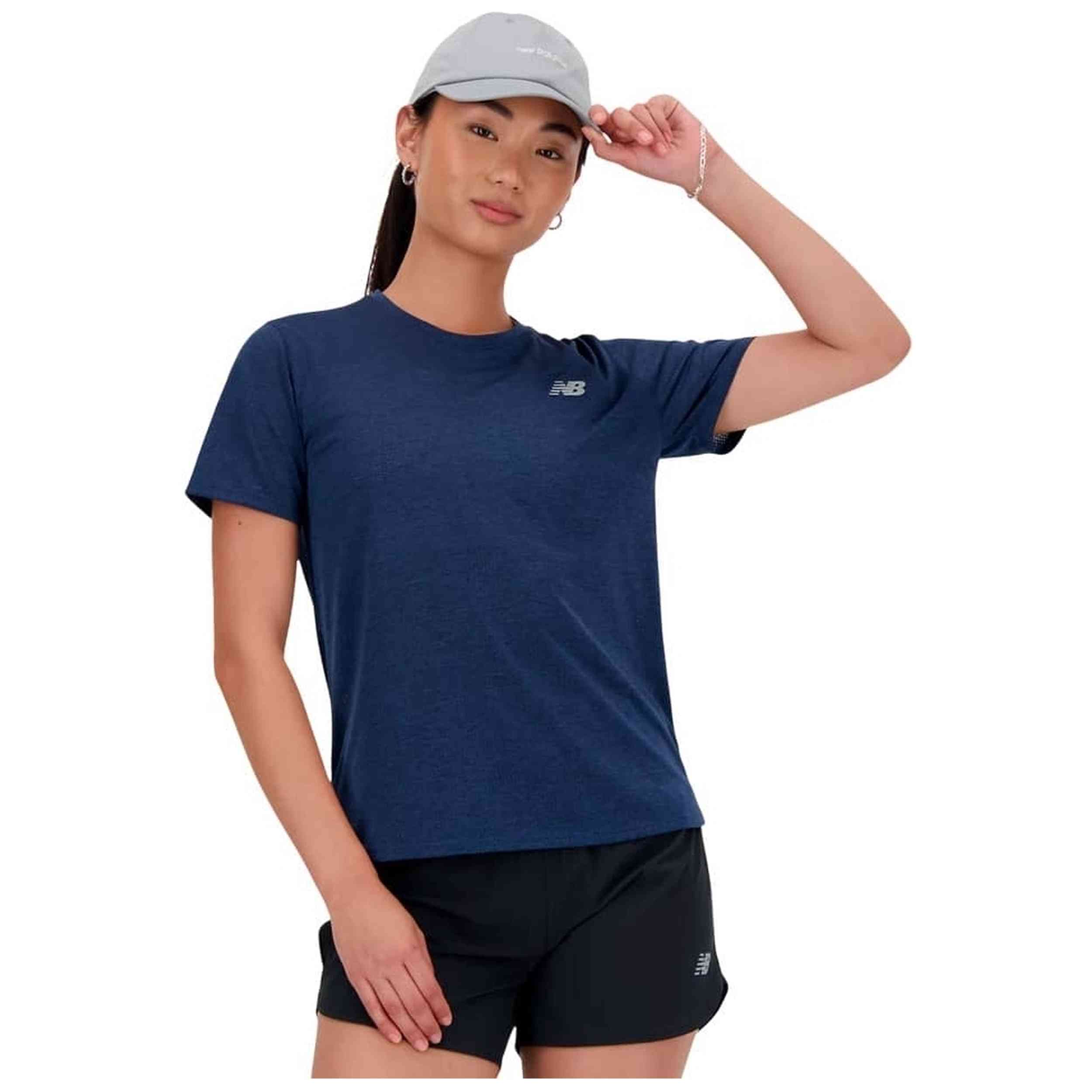 Camiseta De Manga Corta New Balance modelo WT41253NNH para Mujer en color Azul