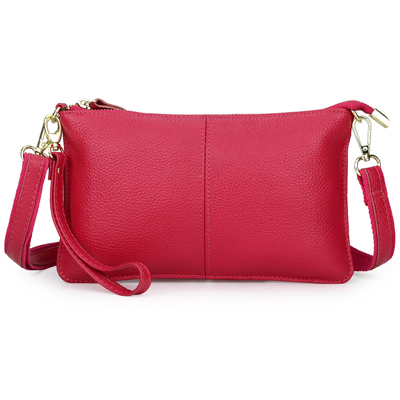 Bolsos cruzados pequeños de cuero genuino para mujer, mini bolsos de hombro, carteras