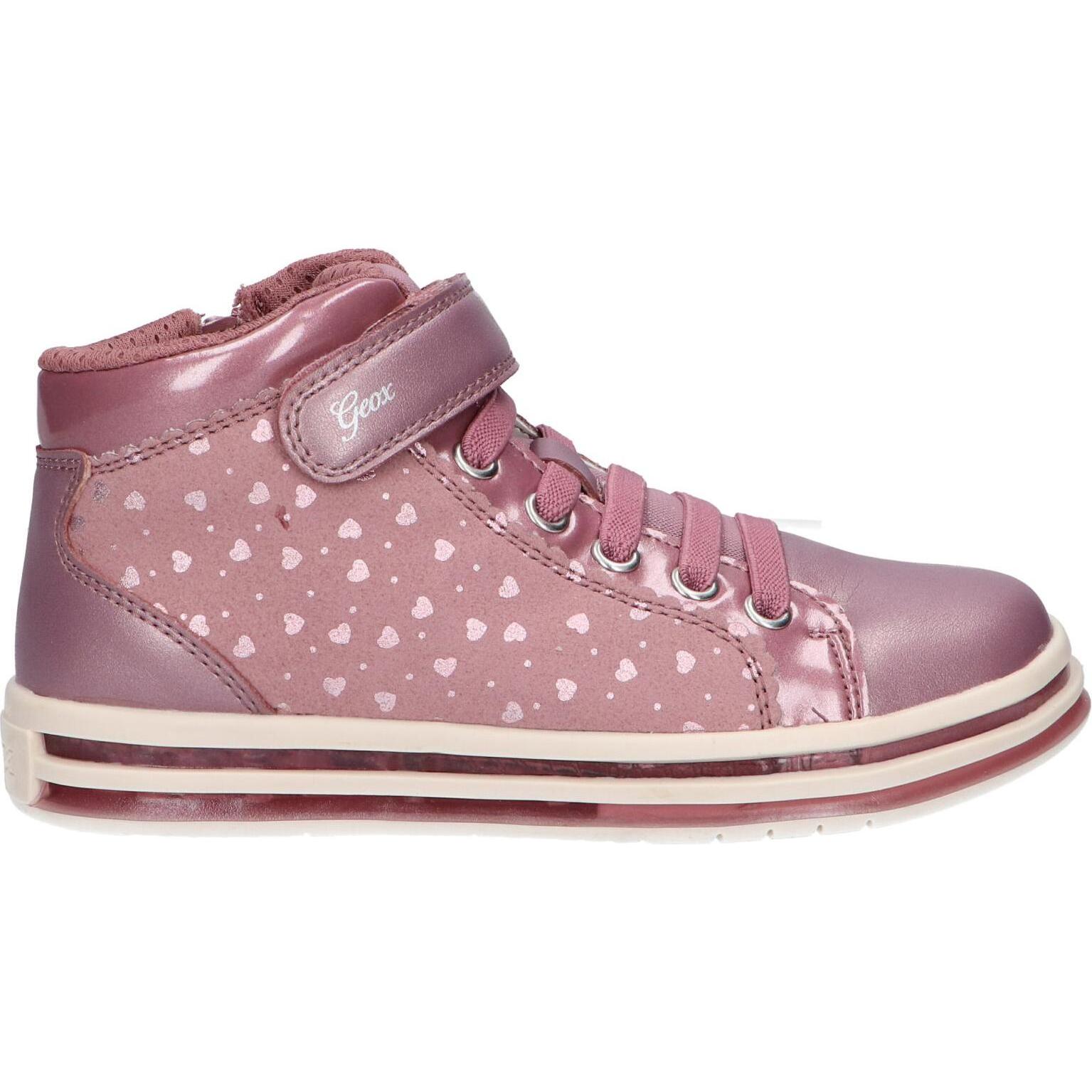 Women's and girls' geox sneakers j16eva 0dhaj j pawnee girl c8006 dk pink