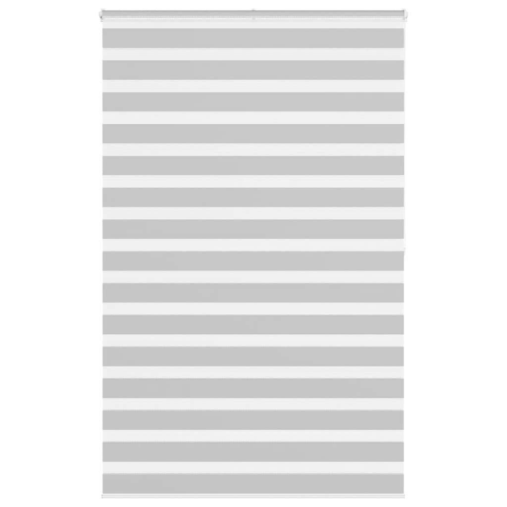 vidaXL Estor cebra gris clarode tejido poliéster en dimensiones 140x100 cm/140x150 cm/140x200 cm y más | protección solar decorativa para ventanas hogar oficina dormitorio fácil de instalar