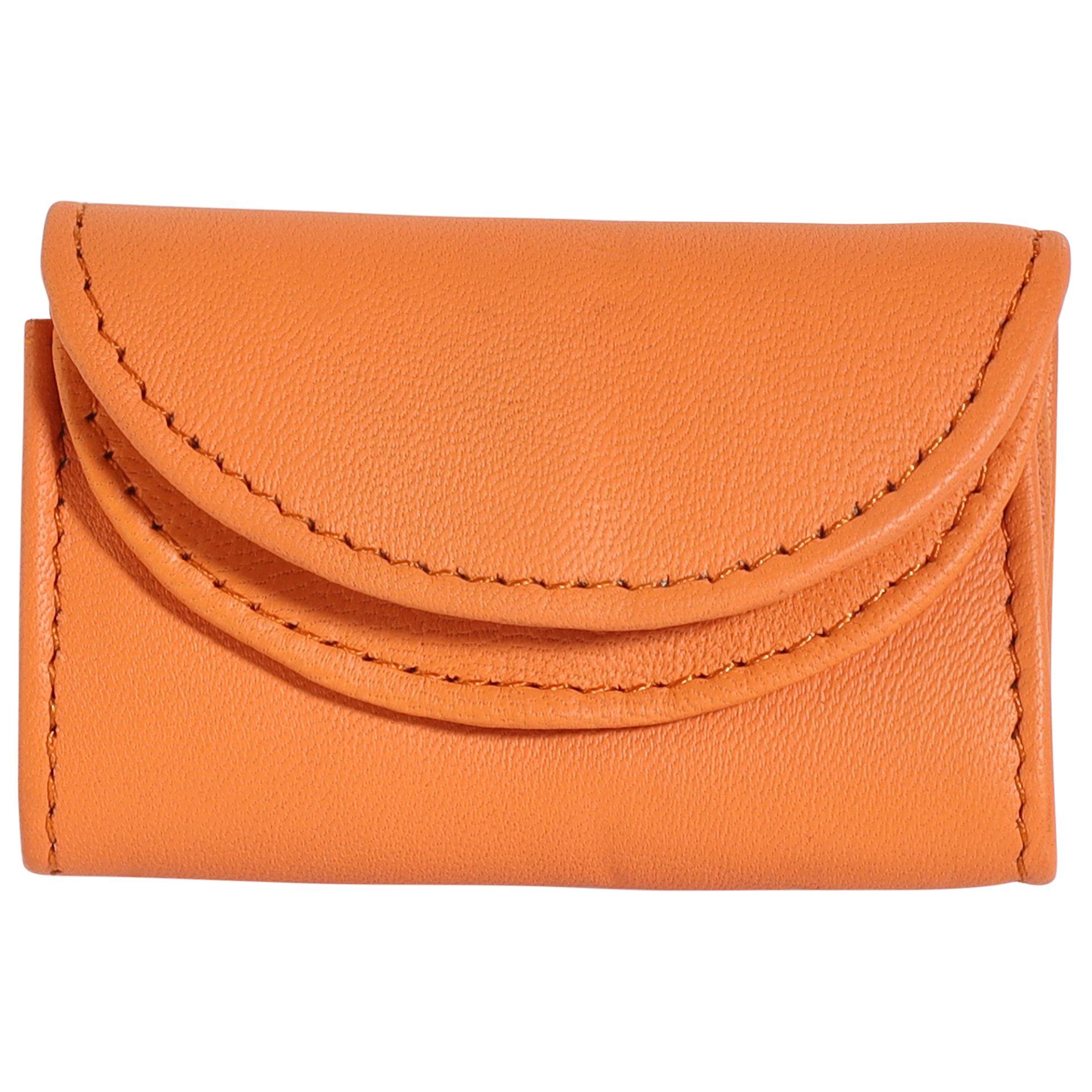 Excellanc® Mini Cartera Laranja em Couro Genuíno 3020005-012