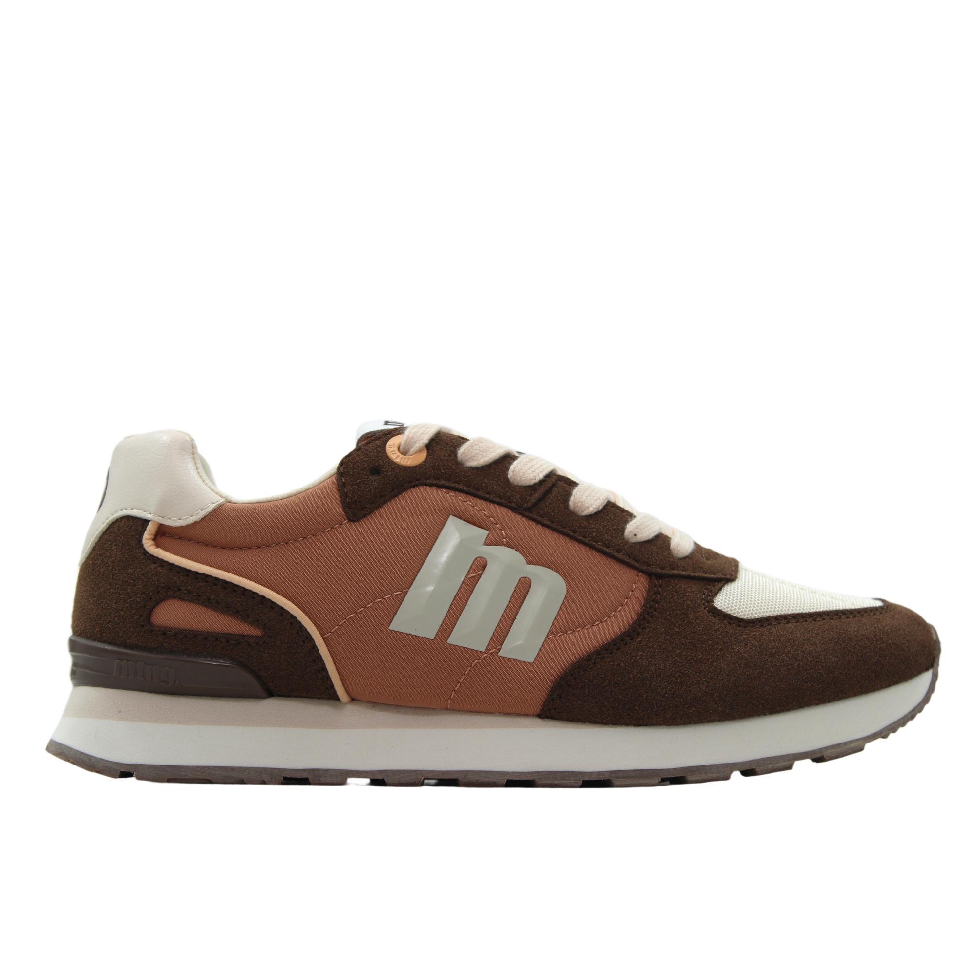 MTNG 60021 Sneakers casual de antelina y malla, cordones, suela de goma, para señora