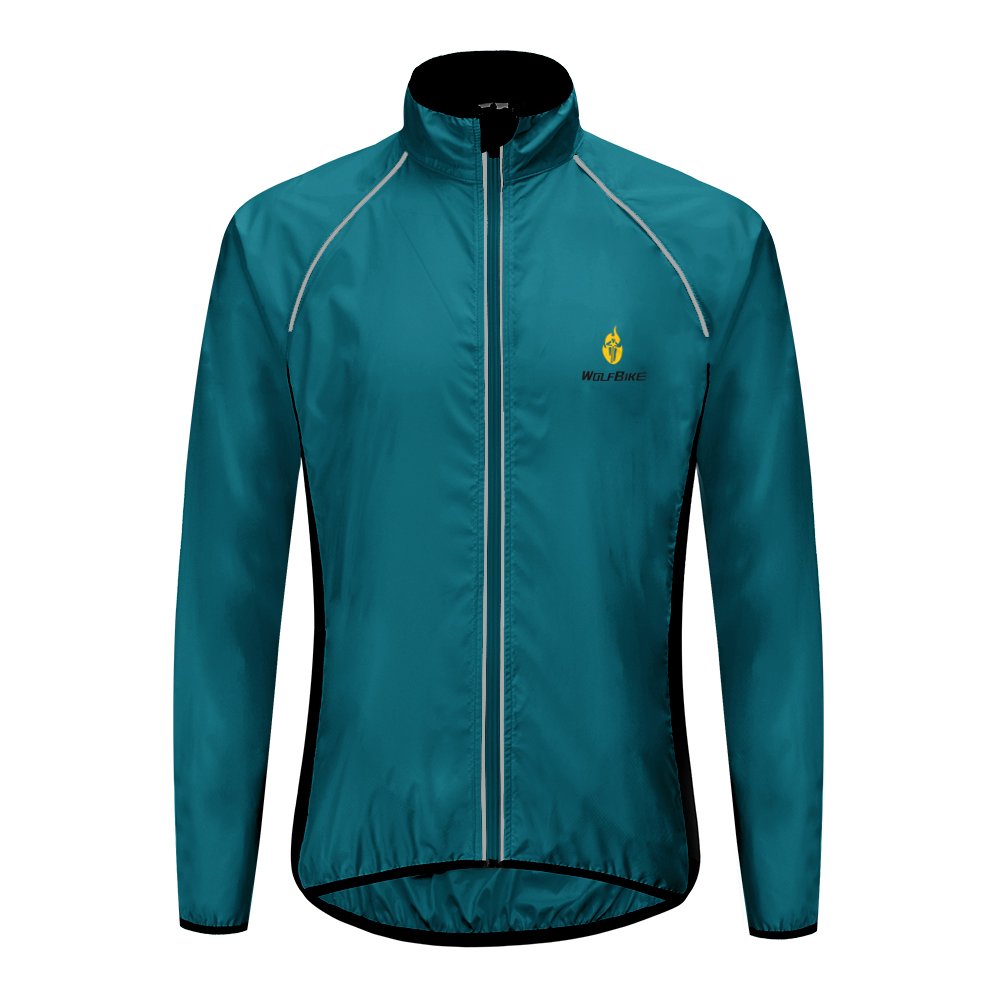 TK Chaqueta Ciclismo Impermeable Y Antiviento Para Hombres Deporte Al Aire Libre Senderismo Correr Transpirable Con Bolsillos Reflectante