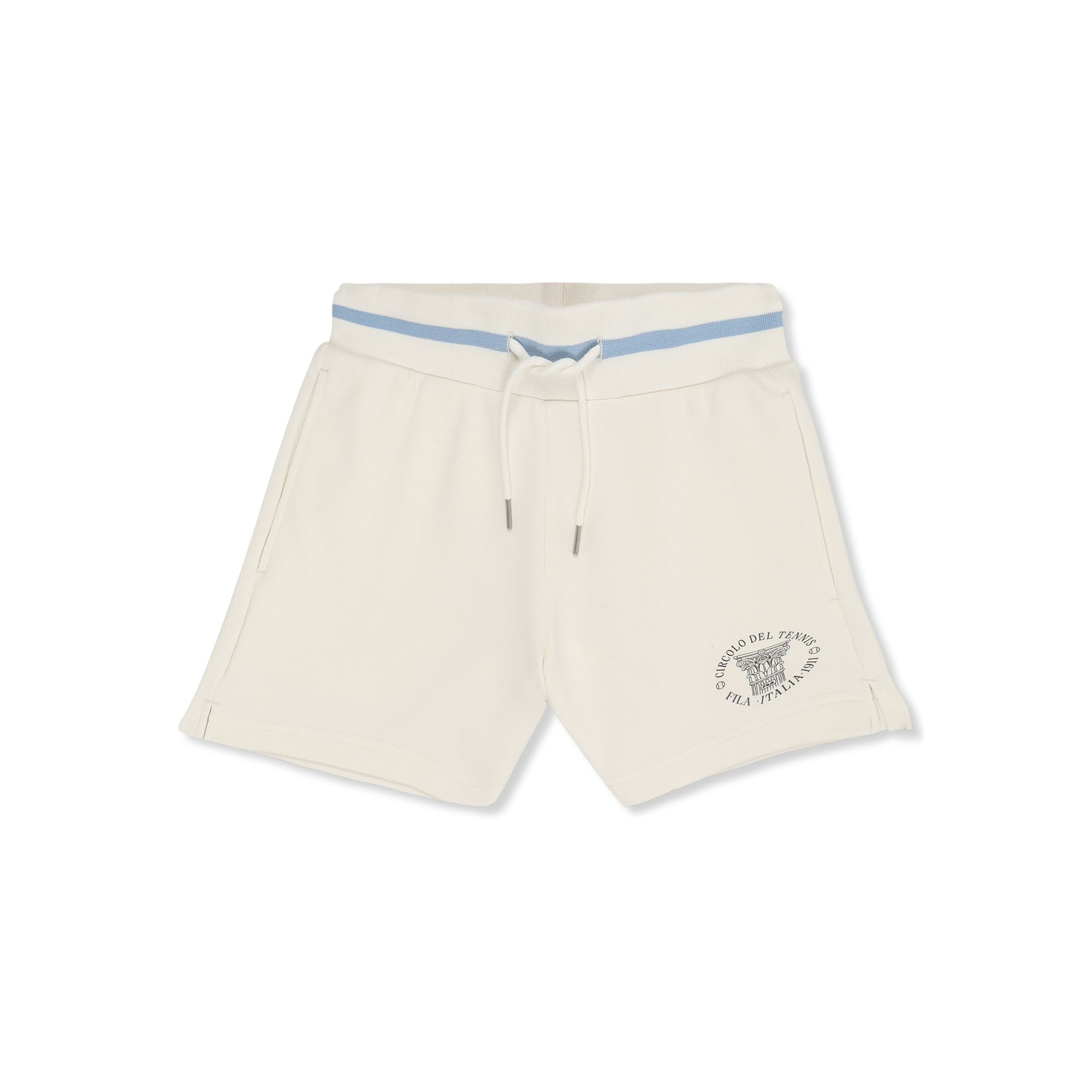 FILA | Shorts Mujer, Modelo Marlia High Waist Graphic Sweat Shorts, Bermuda de Cintura Alta y Pierna Ancha en Felpa Francesa con Cordón Ajustable