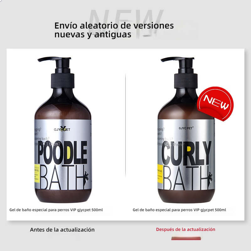 Champú para mascotas - Gel de baño para perros y gatos con fragancia duradera (especial para Razas como Poodle, Golden Retriever y Gatos)