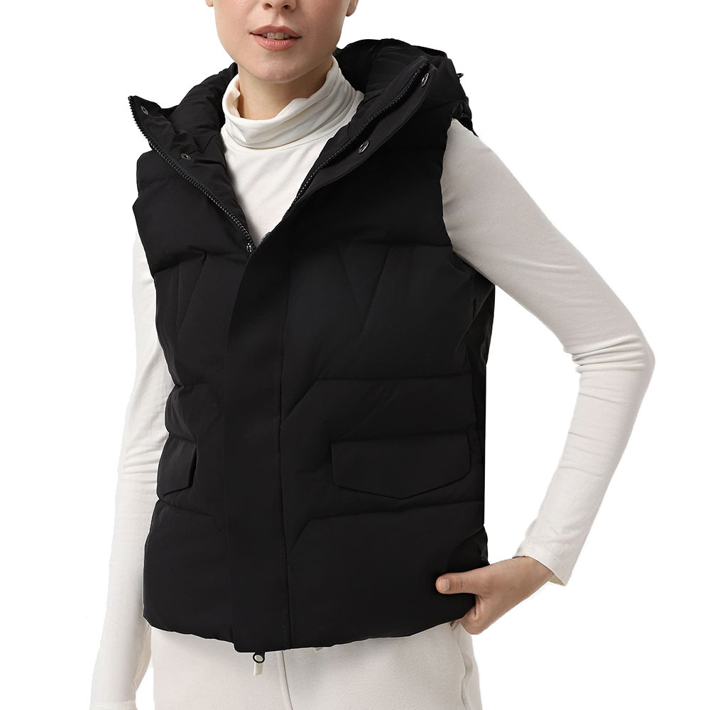 Chaleco de Mujer Larum Glide - Este chaleco negro está confeccionado en tejido elástico mecánico, libertad de movimiento y comodidad