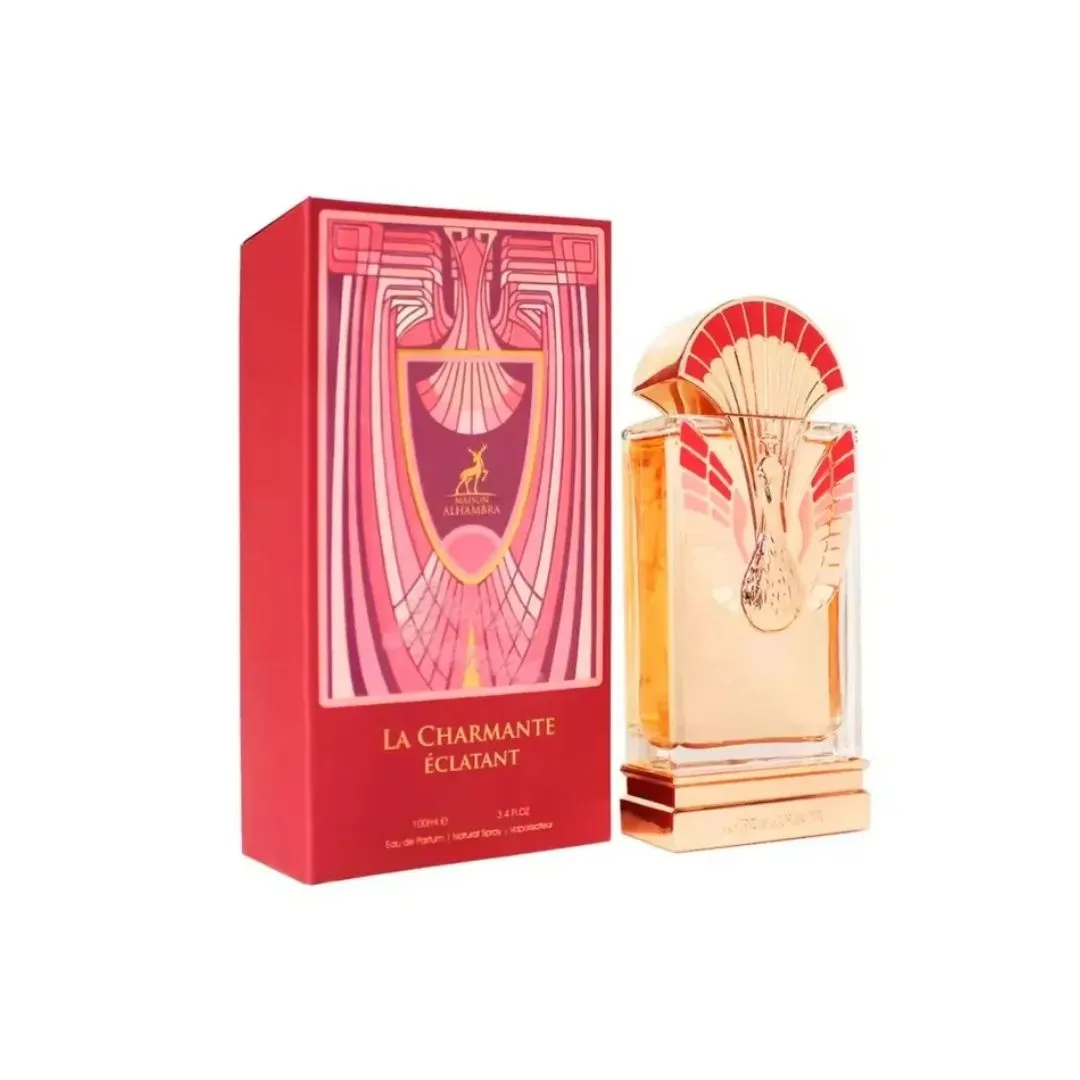 Maison Alhambra La Charmante Éclatant 100ml Perfume Femenino Frescura Frutal Dulzura Floral y Calidez Gourmand Aroma Cítrico Ámbar - Francacia Aceites Perfumados