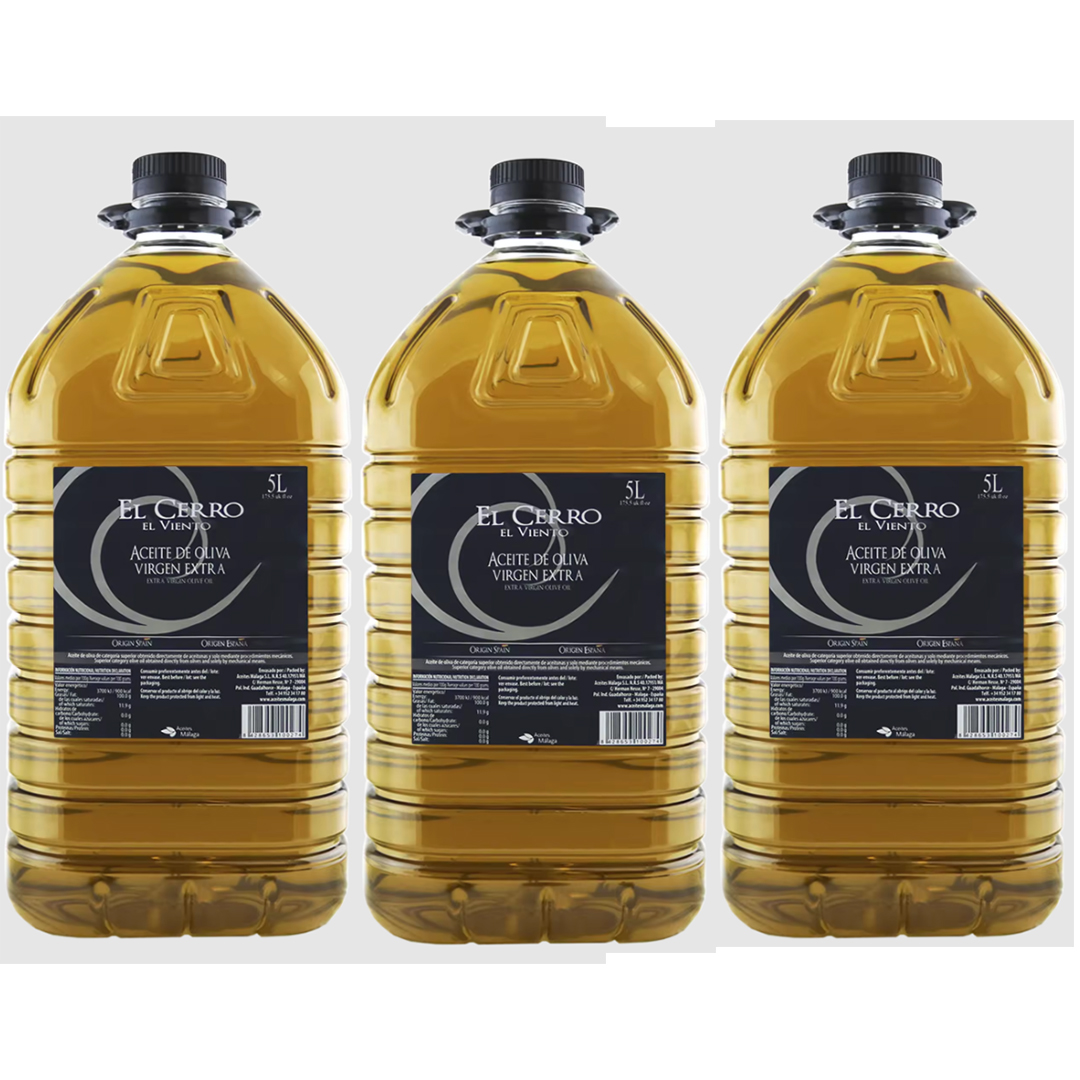 Aceite De Oliva Virgen Extra EL CERRO EL VIENTO 15Litros Garantizado Recién Enlatado 100% Fresco