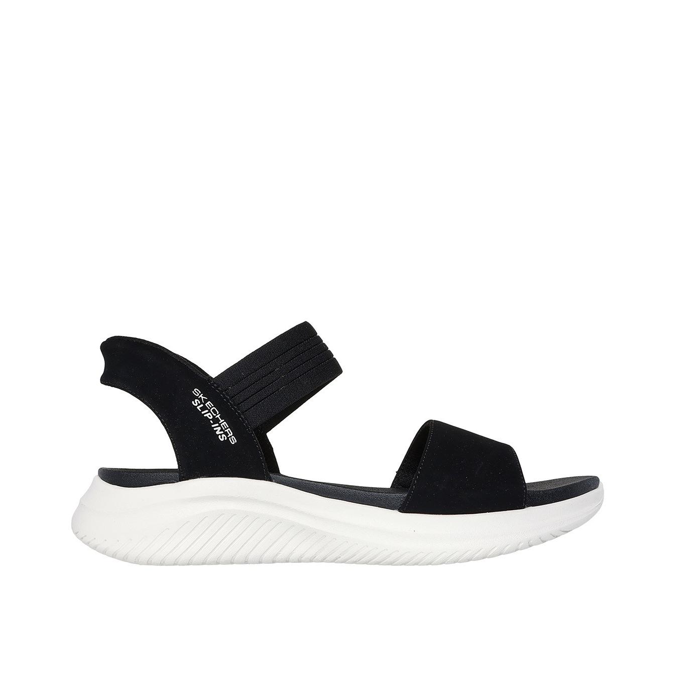 Sandalias Skechers mujer 119804 Slip-Ins Low Wedge en color negro