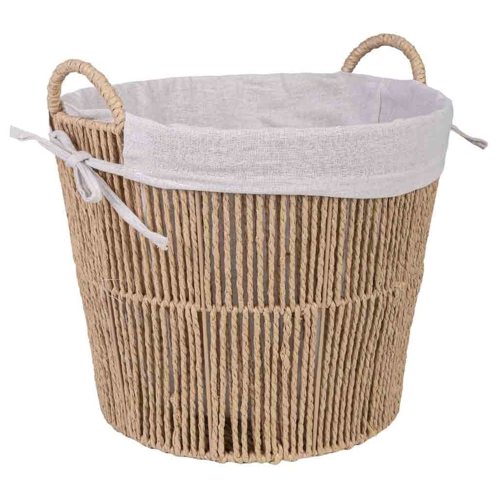 Wonderlust Deco - Cesta de almacenamiento marrón D36x30/D29 cm Marrón D36x29.5H/D28.5h cm