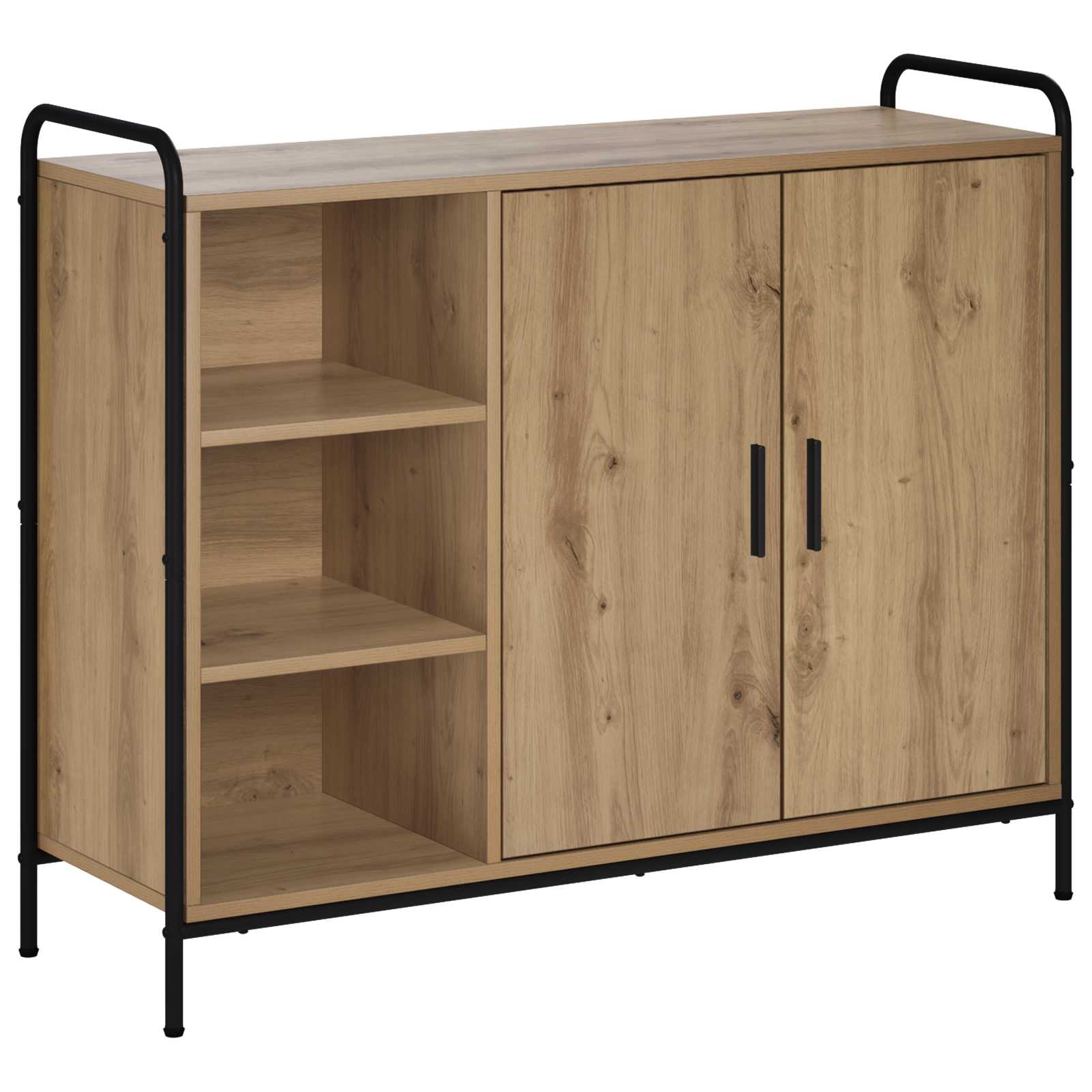 vidaXL Aparador  98,5 x 33 x 81 cm Madera de ingeniería Multicolor