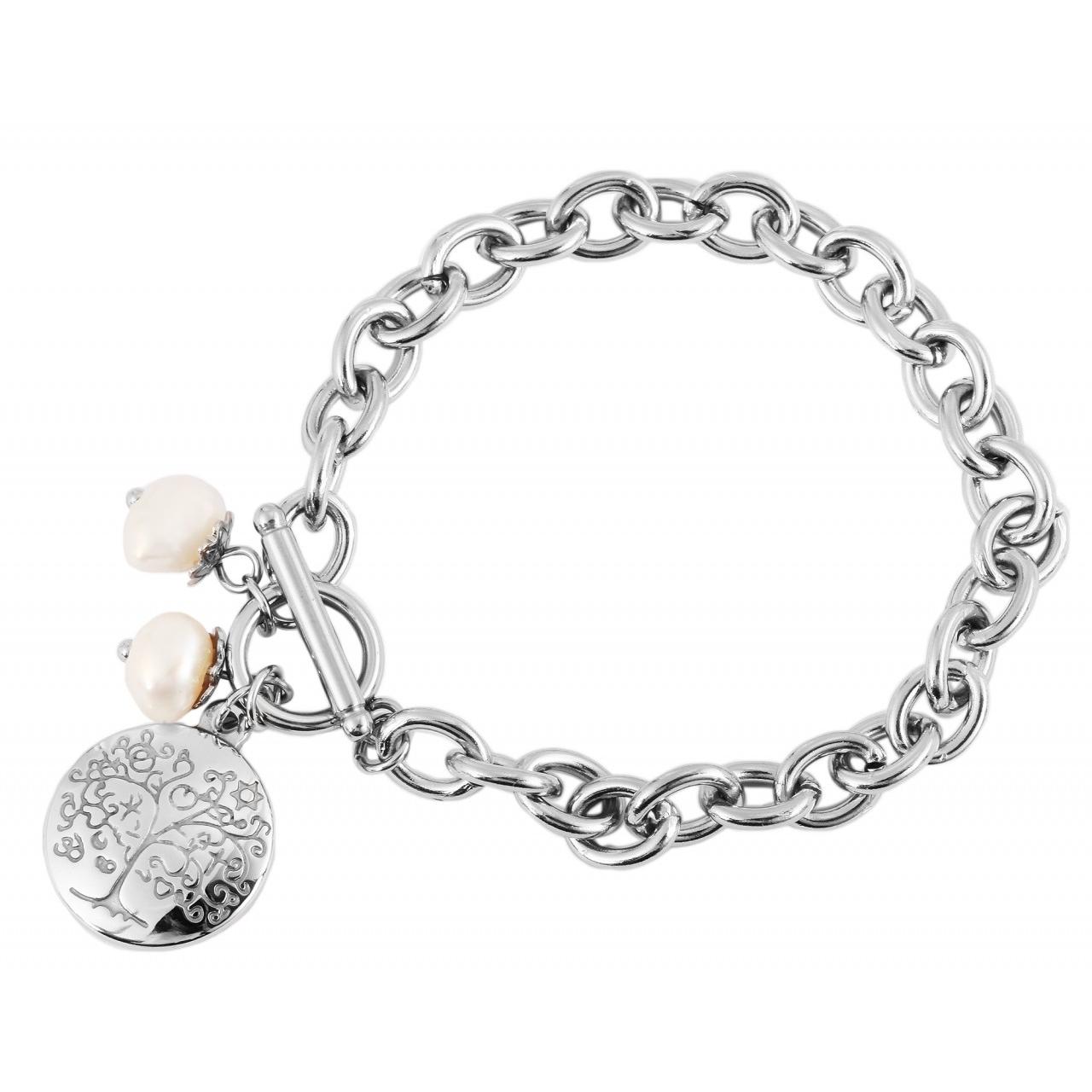 Akzent® Pulsera Prateada em Aço Inoxidável - 0340