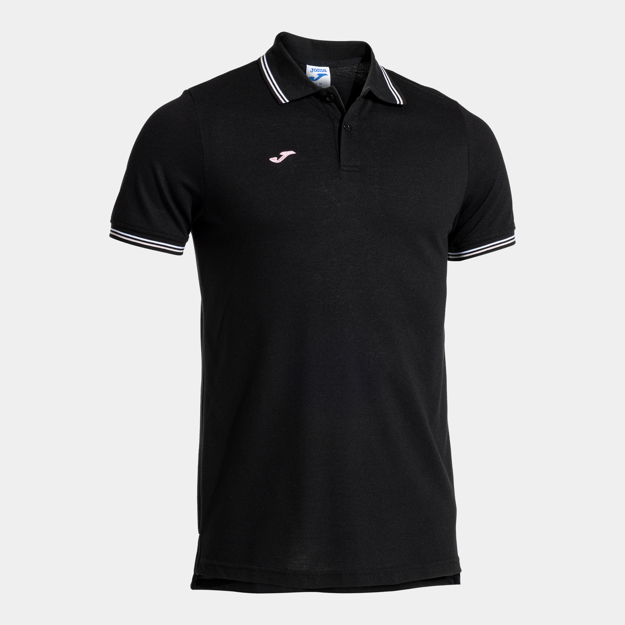 JOMA POLO MANGA CORTA CONFORT CLASSIC NEGRO ROSA Talla 14 (XS) Niño Junior