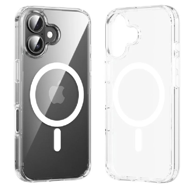 Vention funda rigida para iphone 16 pro - anillo magnetico magsafe - compatible con carga inalambrica - resistente al amarilleo - color transparente