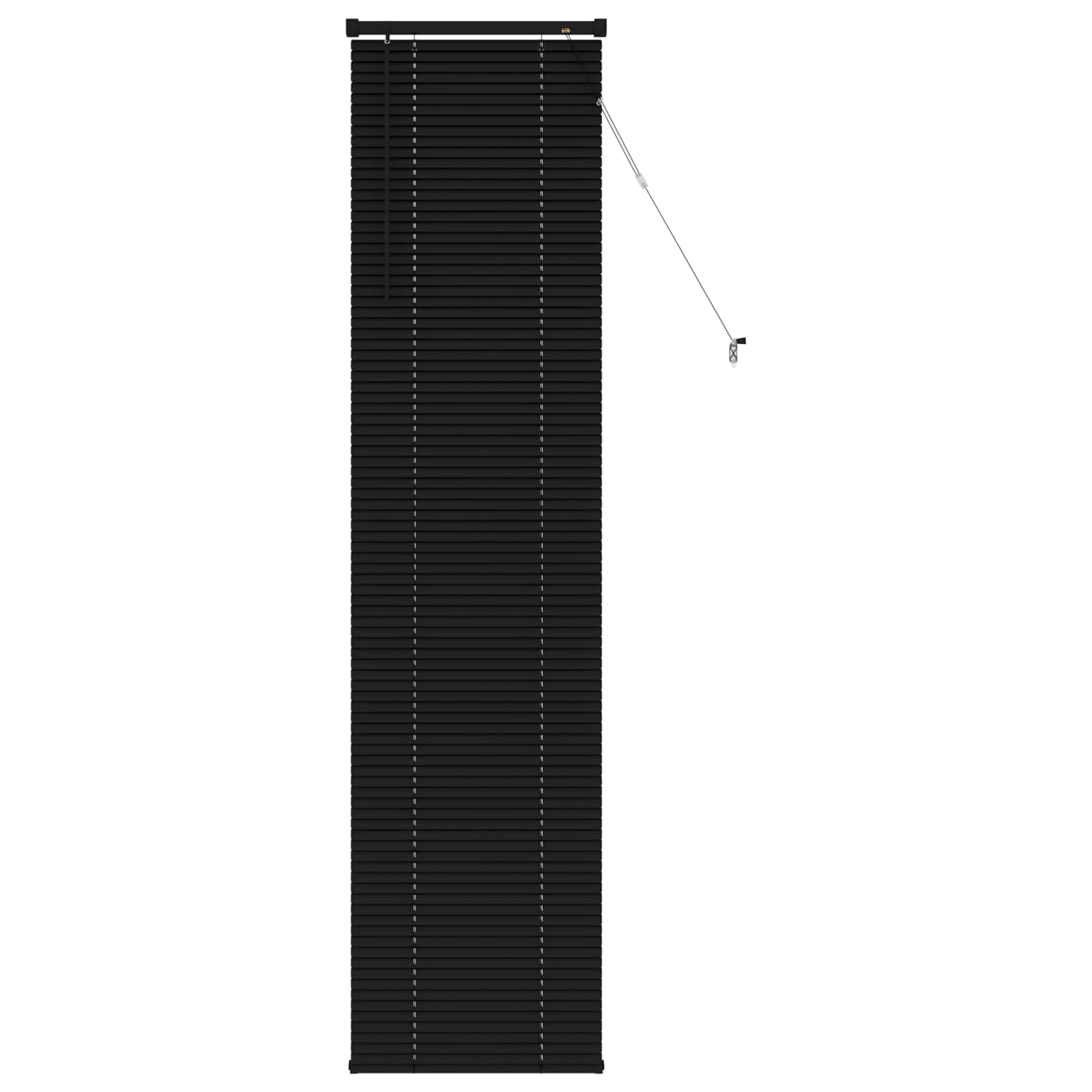 vidaXL Persiana Veneciana Negro 213 x 50 cm 25 mm PVC