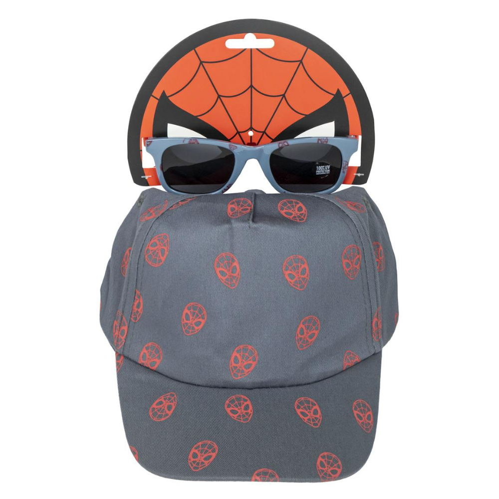 Marvel Spiderman Cerdá Set Gorra y Gafas Gris Niño 76446