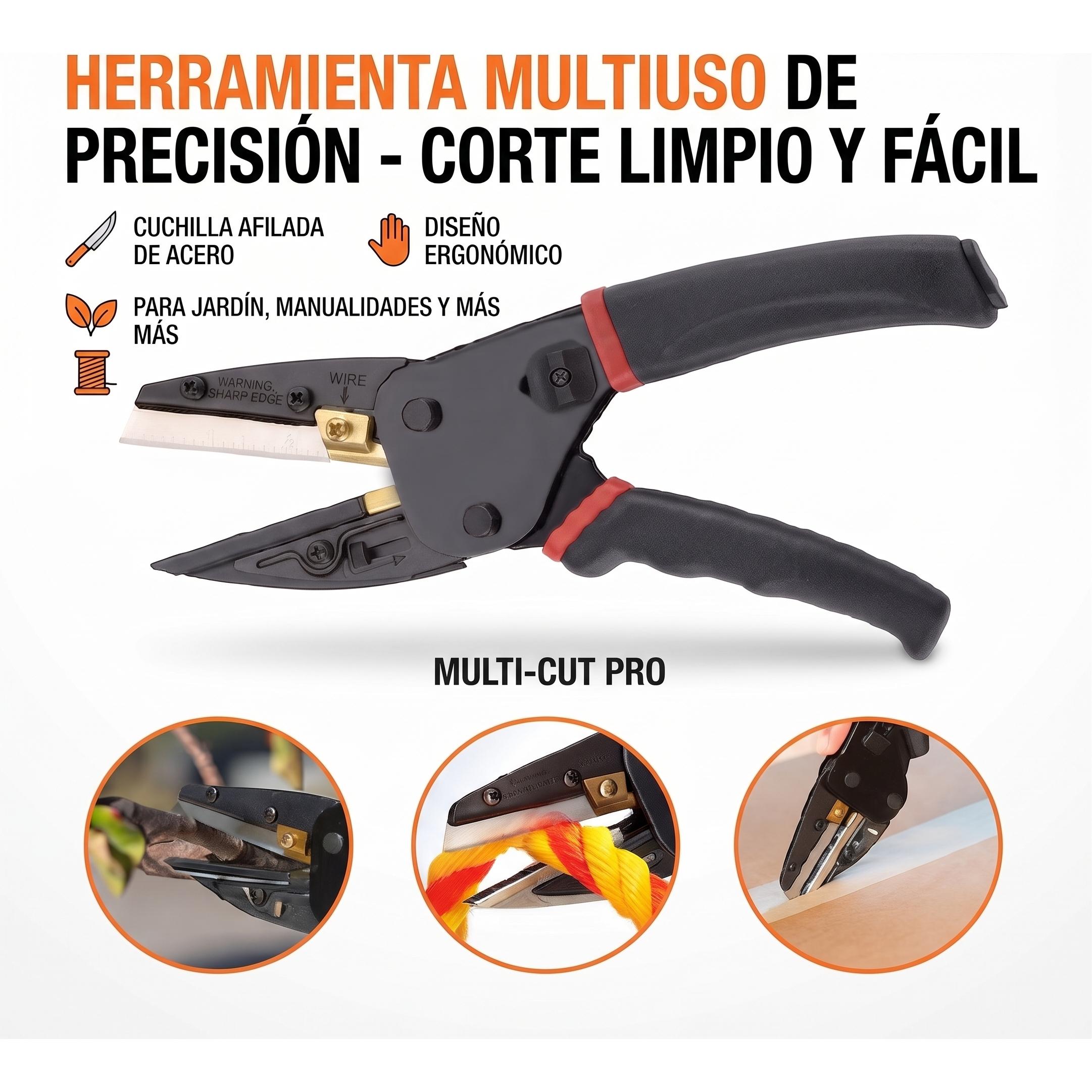 Tijeras Multiusos Profesionales de Alta Potencia | Acción Mecánica para Materiales Gruesos y Rígidos, Diseño Ergonómico y Seguro de Bloqueo