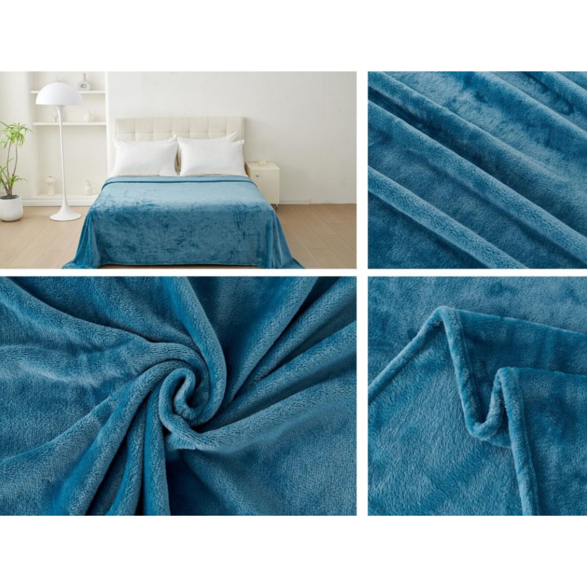 ZYLX SHOPPING – Manta Suave de Microfibra 100% Poliéster, 16 Colores, 3 Tamaños, Extra Suave y Cálida para Cama y Sofá