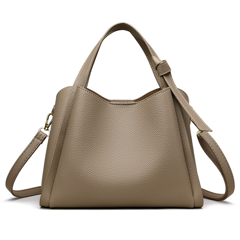 Bolsos de cuero suave para mujer, bolsos de cuero sintético de moda, bolsos de mano con asa superior, estilo casual