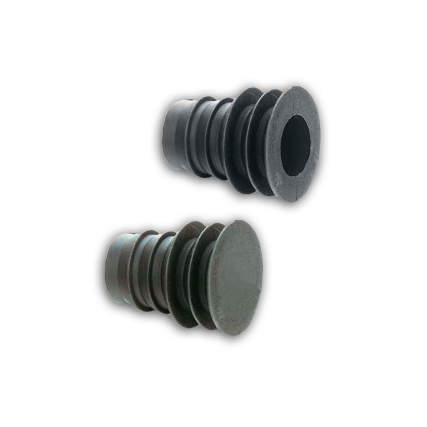 JARDIN202 - Tapónes para manguera de riego, 16 mm, Negro - 12/14/16