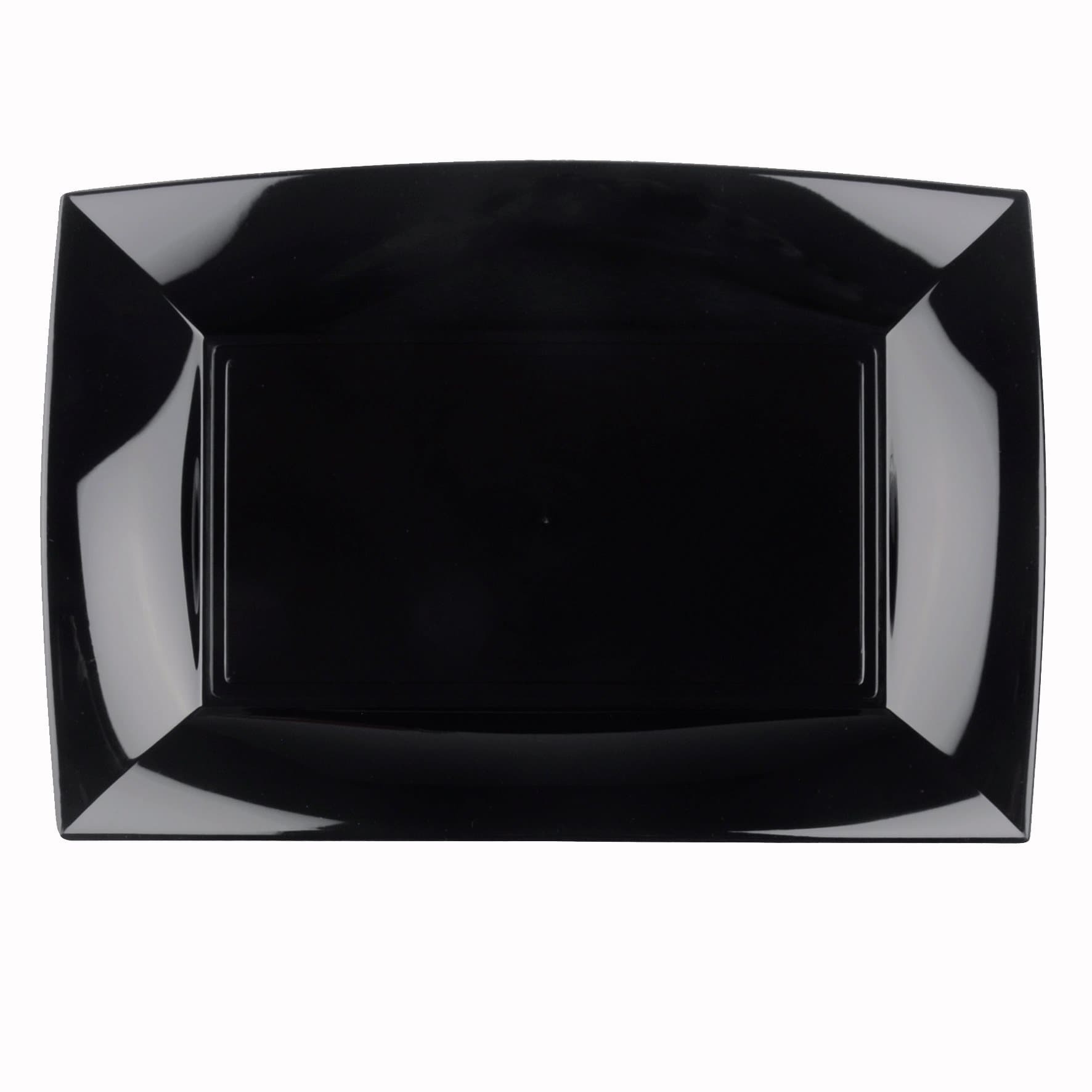 MONOUSO | Bandeja PP Reutilizable "Nice" Negro 34,5x23cm (60 Uds)
