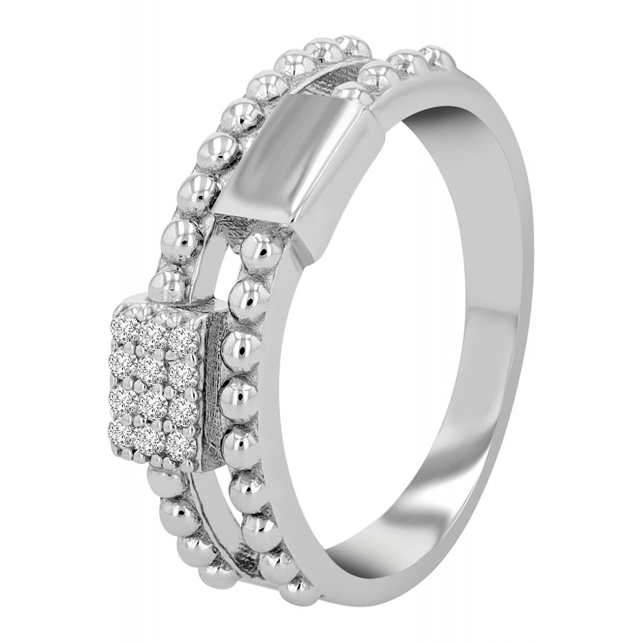 Anillo Mujer Prateado em Prata de Lei 925 Banhado a Ródio - Tam.52 - 0080