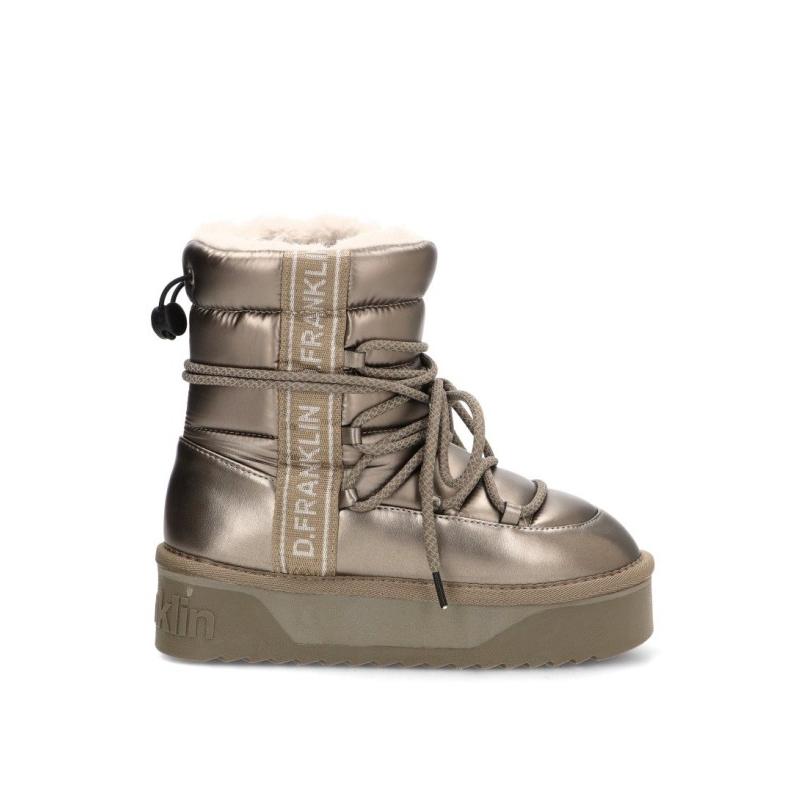 Botin Ugg D´franklin - Mujer - Suela Doble - Modelo Dfsh371016 - Color Cuero