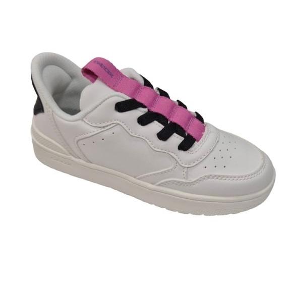 Geox - Zapatillas para niñas J56NSA con calza fácil, diseño moderno y cómodo ajuste, color blanco, ideal para uso diario y actividades escolares