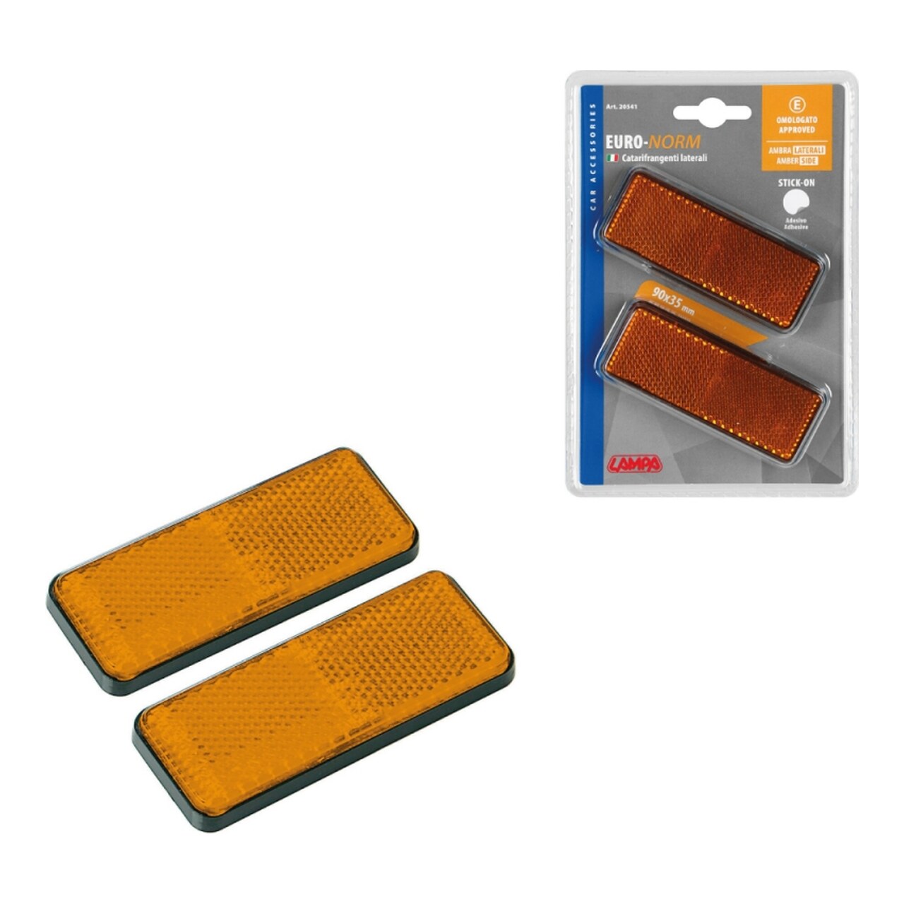 Juego De Reflectores Rectangulares Para Remolque Con Certificación Europea De LAM20541