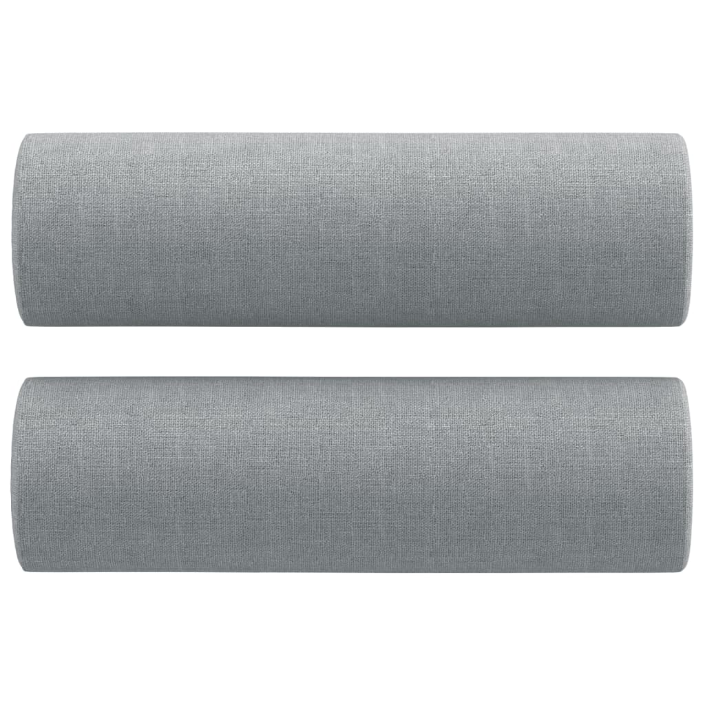 vidaXL Juego de sofás con cojines 2 piezas tela gris claro