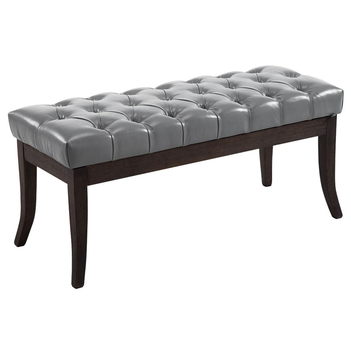 Taburete Recibidor Ramses En Madera Oscura Gris,100 cm