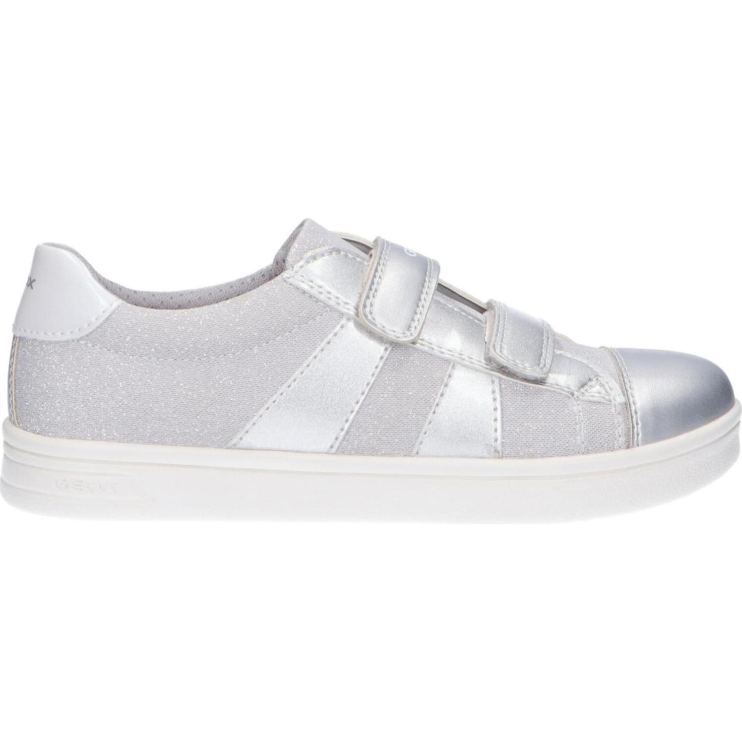 Geox j024mc 0ashi j djrock girl's sneakers c1007 silver