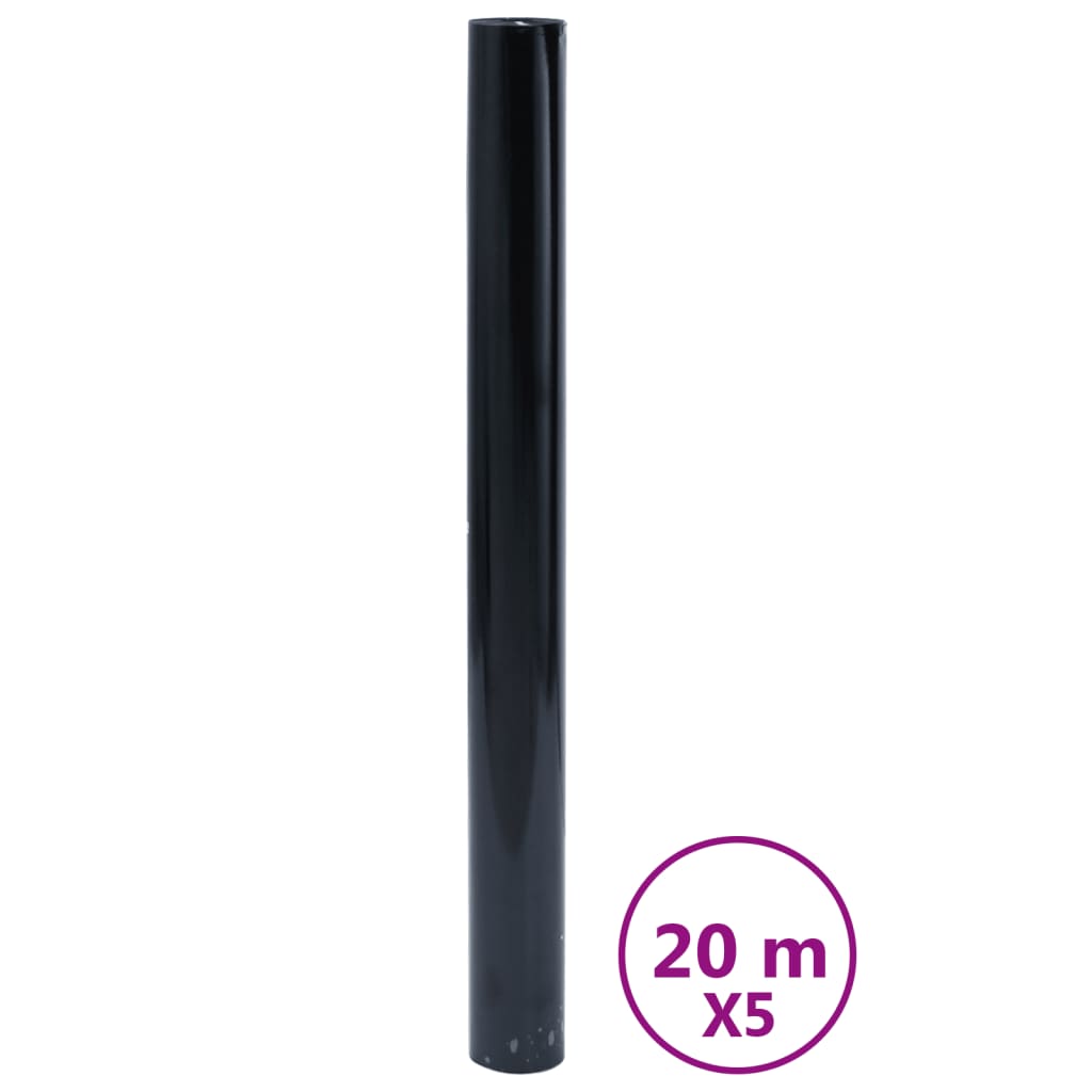 vidaXL Láminas de Ventana Esmerilada Películas Pegatinas Salón (5 unidades) PVC Negro Dimensiones 45 x 2000 cm, 60 x 2000 cm, 90 x 2000 cm