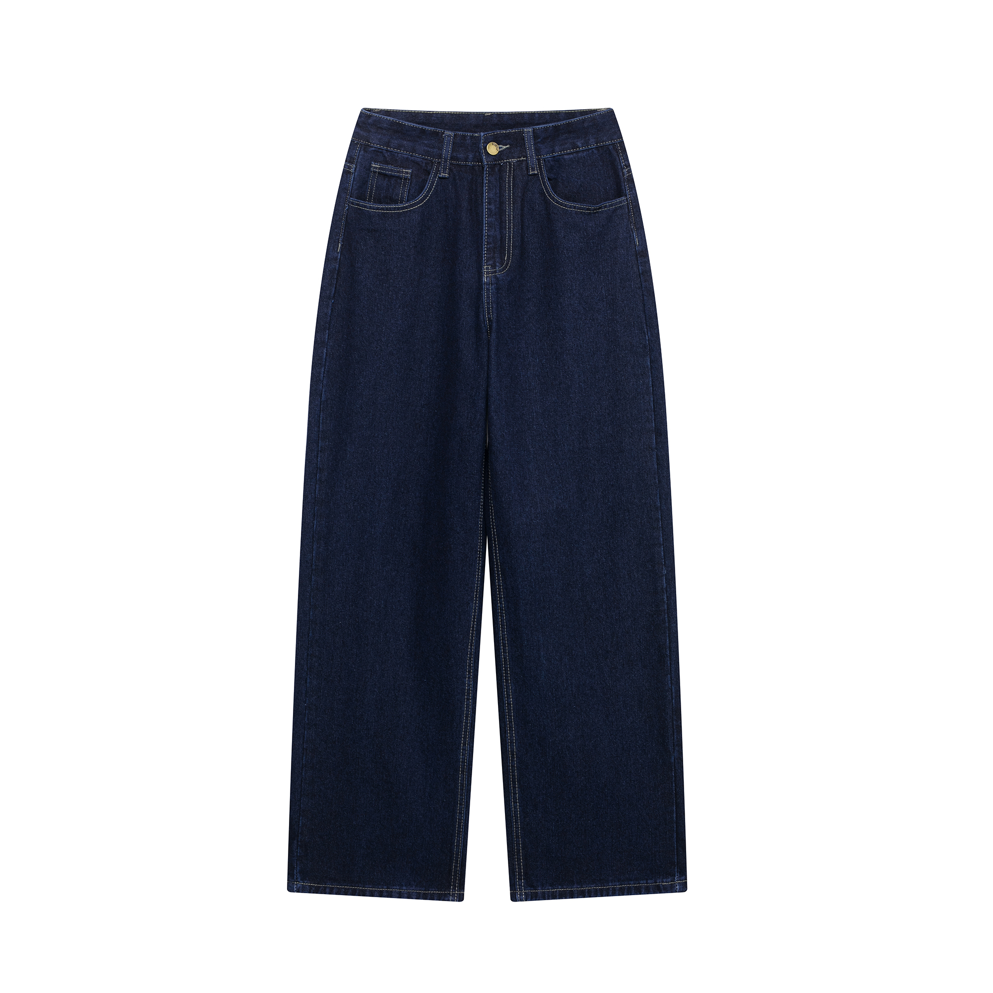TK Conjunto De Moda Para Mujer DUOPERI 2 Piezas Con Cinturón Chaqueta De Denim Y Jeans Vintage Con Cierre Frontal Vintage Pantalones Elegantes De Cintura Alta Estilo Casual Polyester