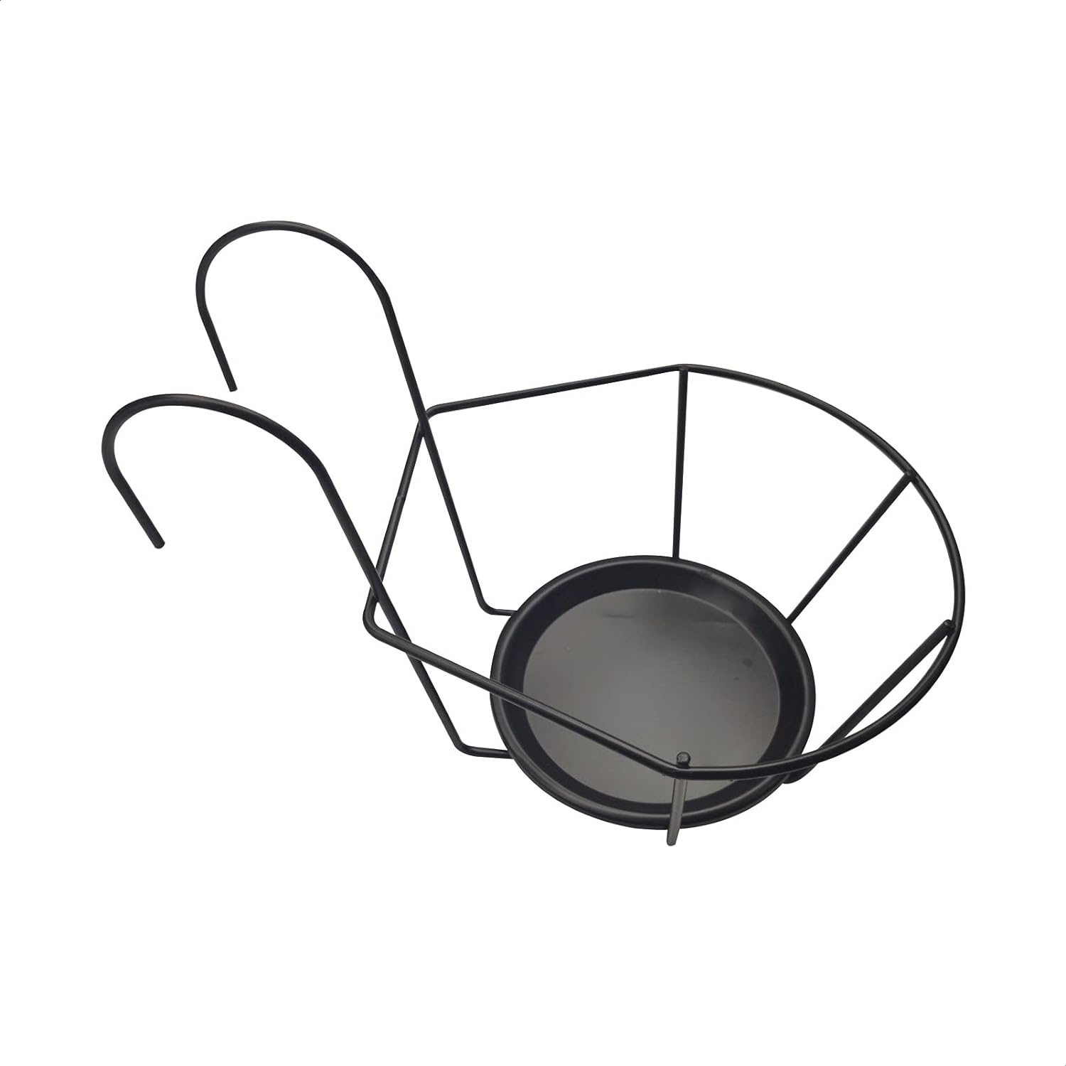 EUROXANTY-Gancho Soporte para Macetas 2 Tamaños Soporte Portamacetas Sujeción Segura y Estable Color Negro